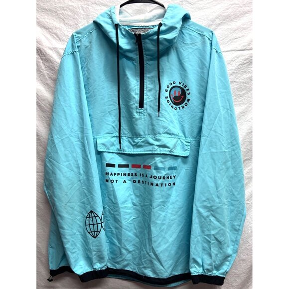 Brooklyn Cloth Other - Brooklyn Cloth Large Good Vibes Hoodie Windbreaker Jacket Kangaroo Pocket